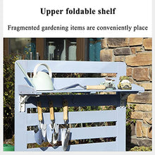 Garden Potting Bench Table Wooden,Outdoor Prep Station with Storage, Shelf, Hook, Planting Bench for Garden, Backyard, Or Storage (Blue)