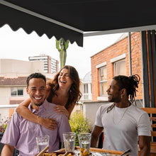 ALEKO Electric Patio Awning Caribbean White Frame 16x10 Black