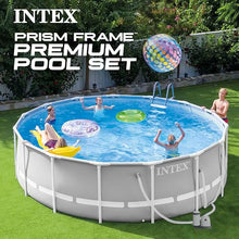 INTEX Prism Frame 20ft x 52in Round Above Ground Swimming Pool Set w/Pump