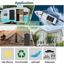 ISOLEI Portable Solar Chargers Flexible Solar Panels Kit,Monocrystalline Solar Panel Ultralight Ultra Thin Waterproof for Motorhomes, Campers, Boats