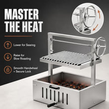 Argentine Charcoal Grill with Adjustable Stainless Steel V-Grate