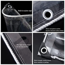 QINGLUAN Heavy Transparent Waterproof Tarpaulin - 22Mil Garden Rainproof Clear Poly Tarp Plant Cover Insulation Shed Cloth with Grommets for Covering Garden Plant Camping Supplies,7.3x9m/24X30ft