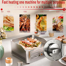 13.7" Electric Griddle, Commercial Electric Countertop Griddle Grill, Non-Stick Stainless Steel Flat Top Grills for Kitchen Restaurant