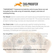 Dog-Proofer Vertical Fence Extension System - Includes Galvanized Steel Extenders and Industrial Poly Mesh to Prevent Jumping Over Fences, Extends Fencing Height by 3 Feet, 100 Foot Kit