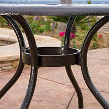 Christopher Knight Home Hallandale 5-Pc Outdoor Cast Aluminum Dining Set Hammered Bronze