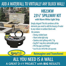 EasyPro Pond Products Vianti Falls 23 Inch Spillway Kit with White LED