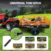 Heavy-Duty 1500 Lb Steel Dump Cart – 15 Cu Ft Multifunctional Utility Trailer with Removable Panels for ATV, Farm & Landscaping