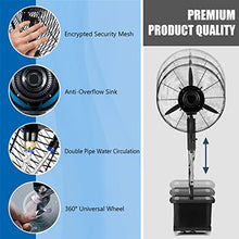 JDXQBLD Outdoor Industrial Fan Misters for Cooling, Misting Fans for Outside, 11 Gallon Tank, 90° Oscillating, 3 Cooling Speeds, Height Adjustable, Garden，81cm/31.9in