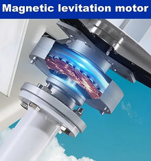 AISINILALAO 5000W No Noise Magnetic Levitation Turbine Generator,220V 12V 24V 48V Wind Power Generator with Controller for Home, Business,Street Lighting(White),220V