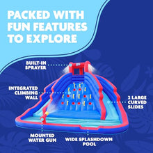 SUNNY & FUN Ultra Climber Inflatable Water Slide Park with Two Slides