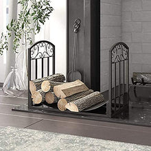 WXPWAMZ Firewood Rack Fire Wood Racks Outdoor, Wrought Iron Fireplace Tool Firewood Stand, Large Free Standing Fireplace Wood Firewood Rack