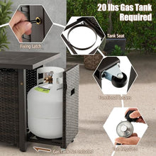 Tangkula 52 Inch 50,000 BTU Patio Propane Fire Pit Table with Wind Guard