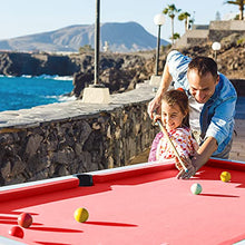SereneLife Portable Pool Table Red