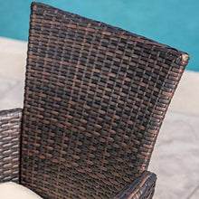 Christopher Knight Home Randy 7-Piece Outdoor Acacia Wood and Wicker Dining Set with Cushions Teak Finish