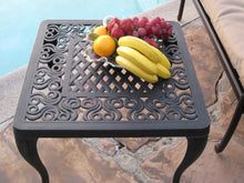 Grand Patio Furniture Perris Collection Cast Aluminum Corner Table for Chaise Lounge, Deep Seating, Side, or End Table