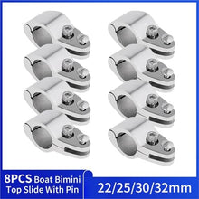 8PCS 316 Stainless Steel Boat Jaw Slide Bimini Top Fitting 22mm 25mm 30mm 32mm Hardware Accessories(32mm x 8)