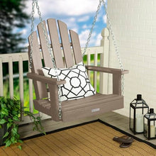 Highwood Classic Westport Adirondack Single Seat 1-Person Porch Swing, Woodland Brown