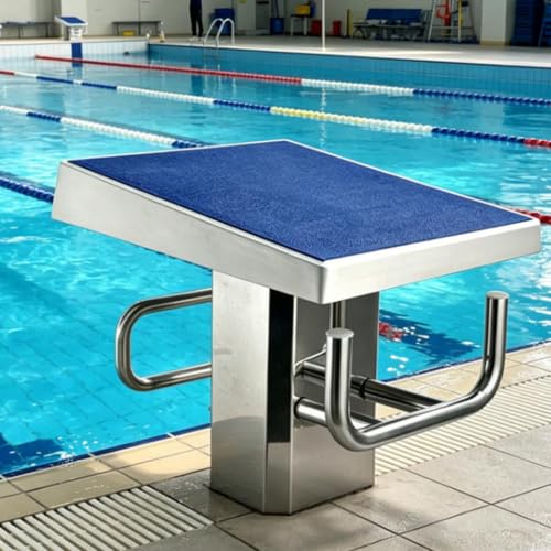 JLFTHYLL Diving Board Professional,304 Stainless Steel Diving Board,15°Inclined Professional Diving Platform,Anti Slip Rubber Surface,Pool Starting Platform for Swim Meets & Team Training