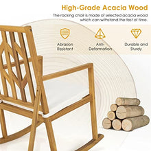 TEOYETTSF Rocking Chair Acacia Arm Cushion Sofa Garden