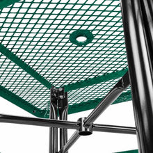 Barco Products SuperSaver Commercial Square Picnic Table, 46 in. Green Thermoplastic-Coated Expanded Metal, Seats 8, Portable or Surface Mount Outdoor Table, 10-Year Guarantee