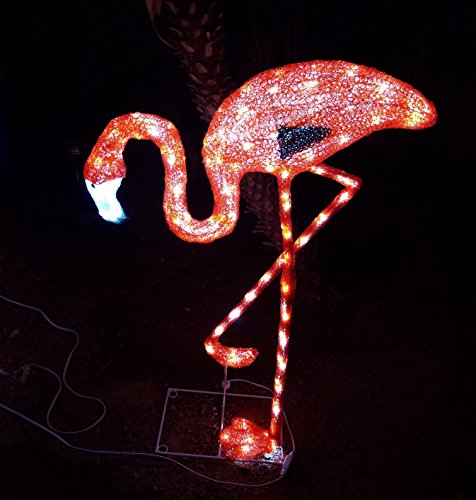 LED Lighted Flamingo - 3 Ft. Tall Lighted Red Flamingo