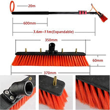 GHHDPXM Extendable Window Cleaning Kit - Telescopic Brush & Pole Solar Panel Cleaning Equipment Perfect for Home & Pool Use Efficient & Easy to Use Streak-Free Shine