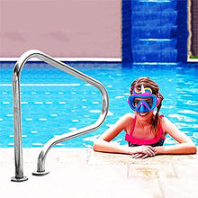 BSNANCA Pool Handrail Swimming Pool Hand Rail 304 Stainless Steel Pool Railing W/Full Set of Accessories Safety Handrail for Summer Pool