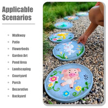 Elitix Stepping Stone Animal Print Step Stones Decorative Tool, Cute Stepping Gardening Stone for Outdoor Garden, 1/12 Pcs Ornaments Step Stone Gifts for Grandmothers(Color:1 Pack)