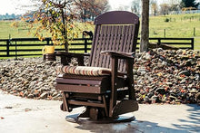 LuxCraft 2' Classic Outdoor Swivel Glider Chair Chestnut Brown
