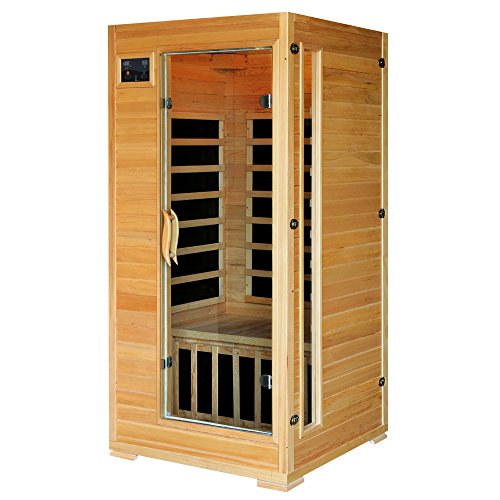 Blue Wave HeatWave BSA2402 1-2 Person Hemlock Carbon Infrared Sauna Hemlock