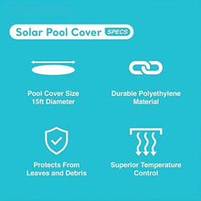 15ft x 48in Round Inflatable Above Ground Pool w/Pump and Solar Cover
