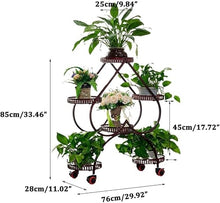 Plant Stand Indoor Outdoor Metal 6 Tier Plant Shelf For Plants Multiple Corner Tiered Planter Shelf Simple Creative Display Rack Iron Potted Flower Pot Holder Stands For Patio Balcony Garden