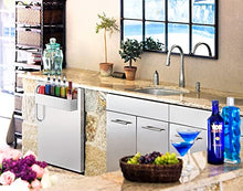 Summit 24” Refrigerator w/Speed Rail, Built-in, Outdoor, Bar Refrigerator, 5.5 cu.ft. Capacity, Stainless Steel- SPR7BOSSTSR
