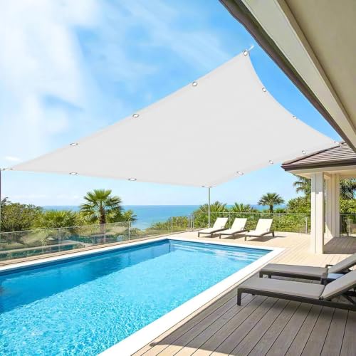 19x40 FT Outdoor Waterproof Rectangle Sun Shade Sail for Patio/Pool UV Protection Canopy Pergola Shade Cover