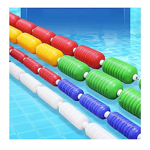 GRRICEPL Swimming Pool Lane Lines, Pool Floating Rope, Competition Rope Isolation Separation Waterline, Swimming Pool Accessory, Safety Float Lines (Color : 9cm/Multi-Colored, Size : 15m)