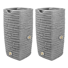 Good Ideas Impressions Riverwalk Rain Water Collection Barrel, 2 Pack