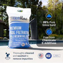 OptiFlow Premium Pool Filter Sand with Pure Silica Formula, 50 lb, 56-Pack