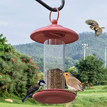 Feilx Outdoors Hanging Bird Feeders, Metal Wild Bird Feeder for Outside, Garden Bird Feeder with Transparent Housing