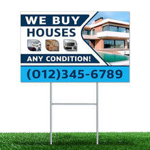 Custom Yard Signs 18x24" – 20 Pack Full Color Personalized Double Sided Lawn Signs, Includes Metal H-Stakes, Perfect for Outdoor Events & Real Estate Use