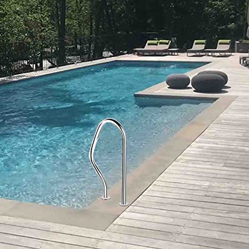 Swimming Pool Safety Handrail Kit Adjustable Angle 304 Stainless Steel Handrail Set for Indoors and Outdoor Steps Easy Installation, 1pc