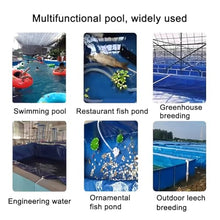 Zfmnoyev Pools Above Ground, Foldable PVC Fish Pond with Steel Frame, Backyard Aquarium Pool Pond with Drain Valve, Outdoor Water Storage Tank, for Camping Garden Deck(1x1x0.5m)