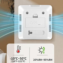 ASWRTYJO ABS Large-Screen Temperature Humidity Meter with Clock Household Electronics