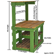 EST. LEE DISPLAY L D 1902 Rustic Gardening Workbench Outdoor Potting Table Natural