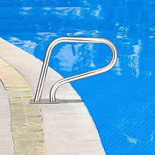 BSNANCA Pool Handrail Swimming Pool Safety Hand Rail Stainless Steel Swimming Pool Handrails, Pool Ramp Safety Railings with Flange Quick Installation Base, for Inground Pool Entrance