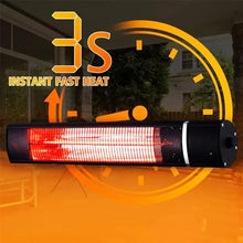 Electric Outdoor Heater, Wall Mounted Patio Heater, 3 Speed ​​Temperature Setting with 24 Hour Remote Timer, Waterproof(220v/2000w)