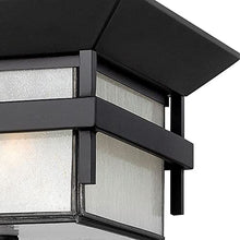 2 Light Medium Outdoor Flush Mount in Transitional-Craftsman-Coastal Style 12.25 inches Wide By 7 inches High-Satin Black Finish-Incandescent Lamping Type Transitional Craftsman Coastal Outdoor