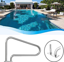 MSHOSAC Swimming Pool Handrail w/Armrest Cover, Set of 2 Stainless Steel Spa Handrail, Pool Railing Suitable for Indoor and Outdoor Inground Swimming Pool