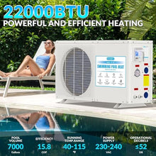 Doniks 22000 BTU Pool Heat Pump, for 7000 Gallons Above Ground and Inground Pool,Swimming Pool Heaters,230V~240V, with Digital Display Multi-Protection