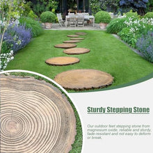 Kunovo Garden Woodgrain Stepping Stone, Rustic Style Outdoor Landscaping Décor Step Stones, Decorative Garden Accent for Pond Areas/Flower Beds (Size : 6PCS), 58741
