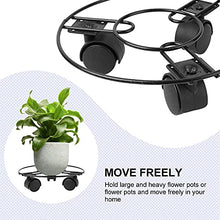 SIDUFHAOPKLL 1pc Flower Pot Rack Iron Rolling Movable Plant Potted Plants Stand Mover Tray Coaster Planter Base for Garden